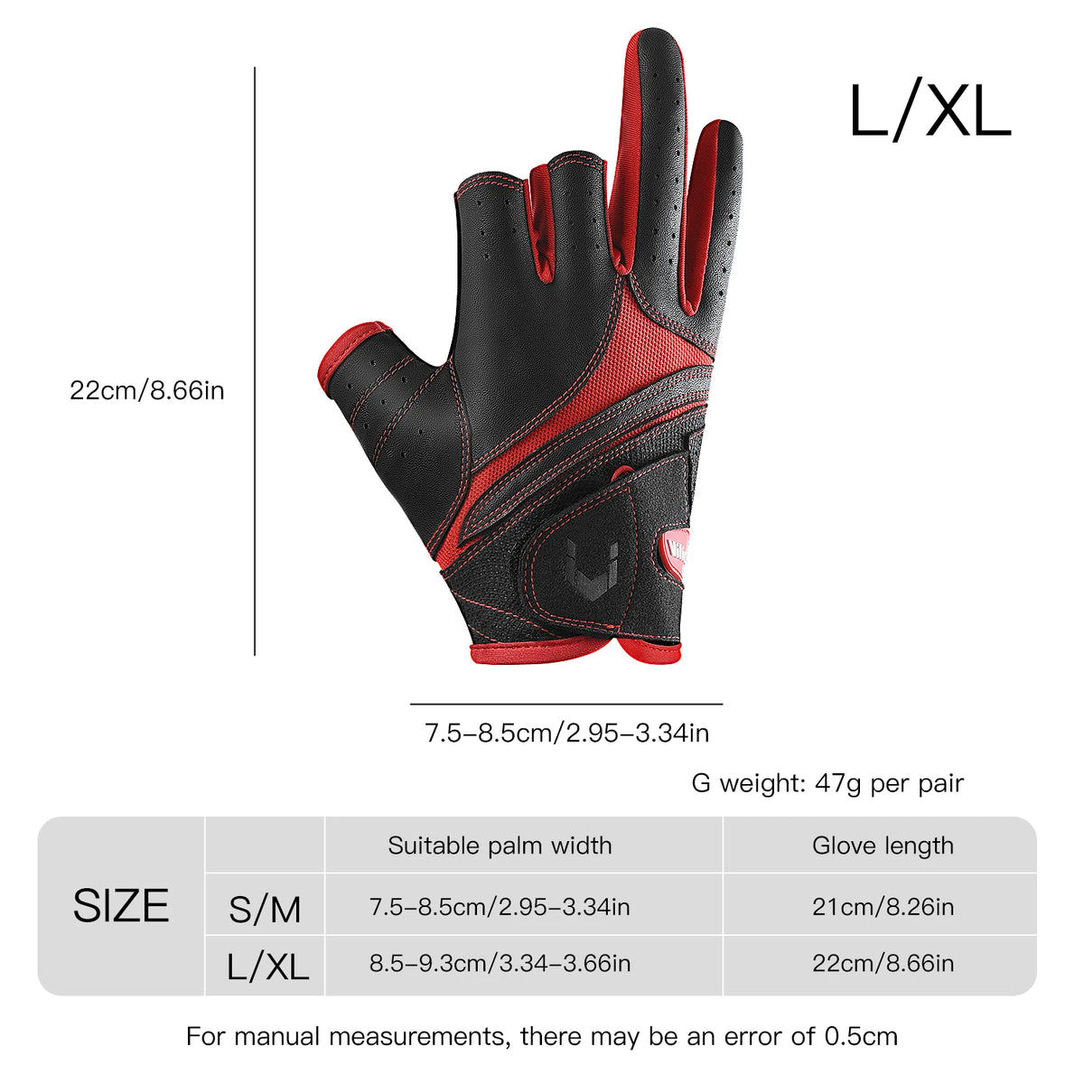 Fishing Gloves - Three-Finger Outdoor Pair