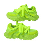 Women's Sneakers - Fluorescent Green Casual Design