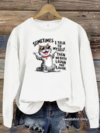 Women's Sweatshirt - Printed Long-Sleeve Pullover