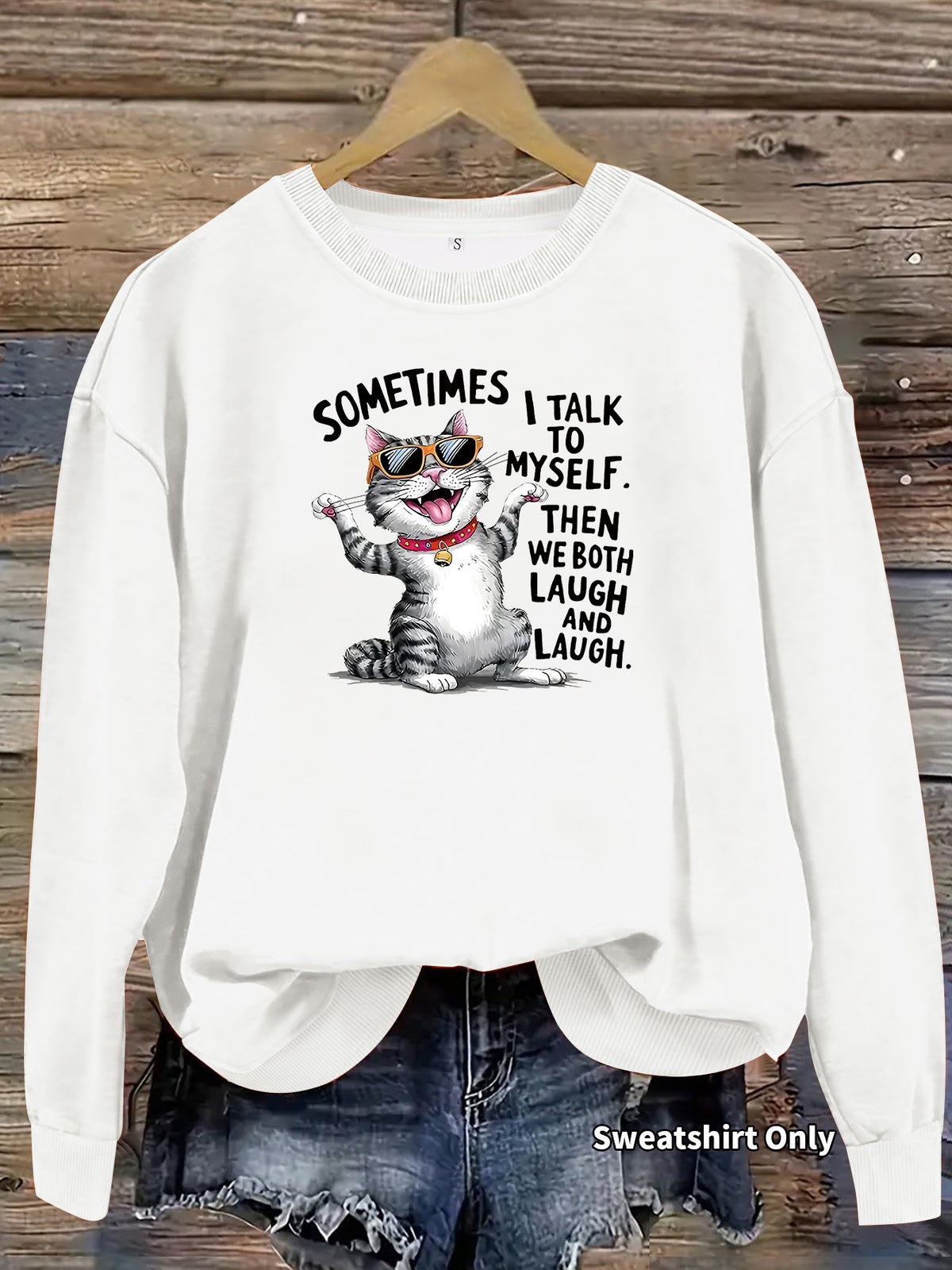 Women's Sweatshirt - Printed Long-Sleeve Pullover