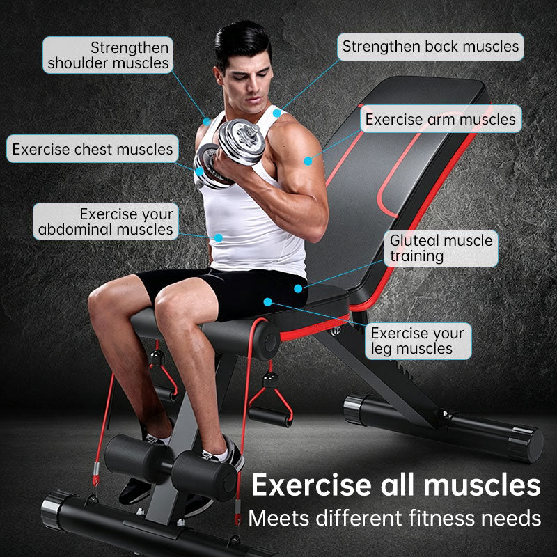 Weight Bench - Adjustable Folding Home Gym Bench