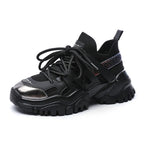 Women's Platform Shoes - Wedge Tennis Design