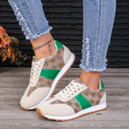 Women's Sneakers - Floral Platform Design