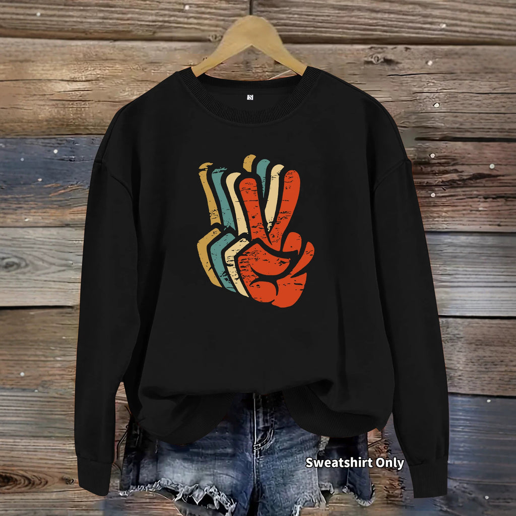 Women's Sweatshirt - Pattern-Print Fleece Pullover