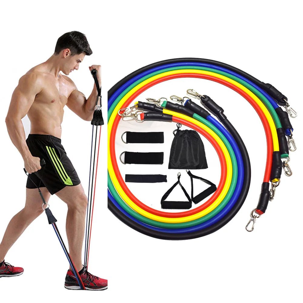 15-Piece Resistance Bands Set – Full Body Kit
