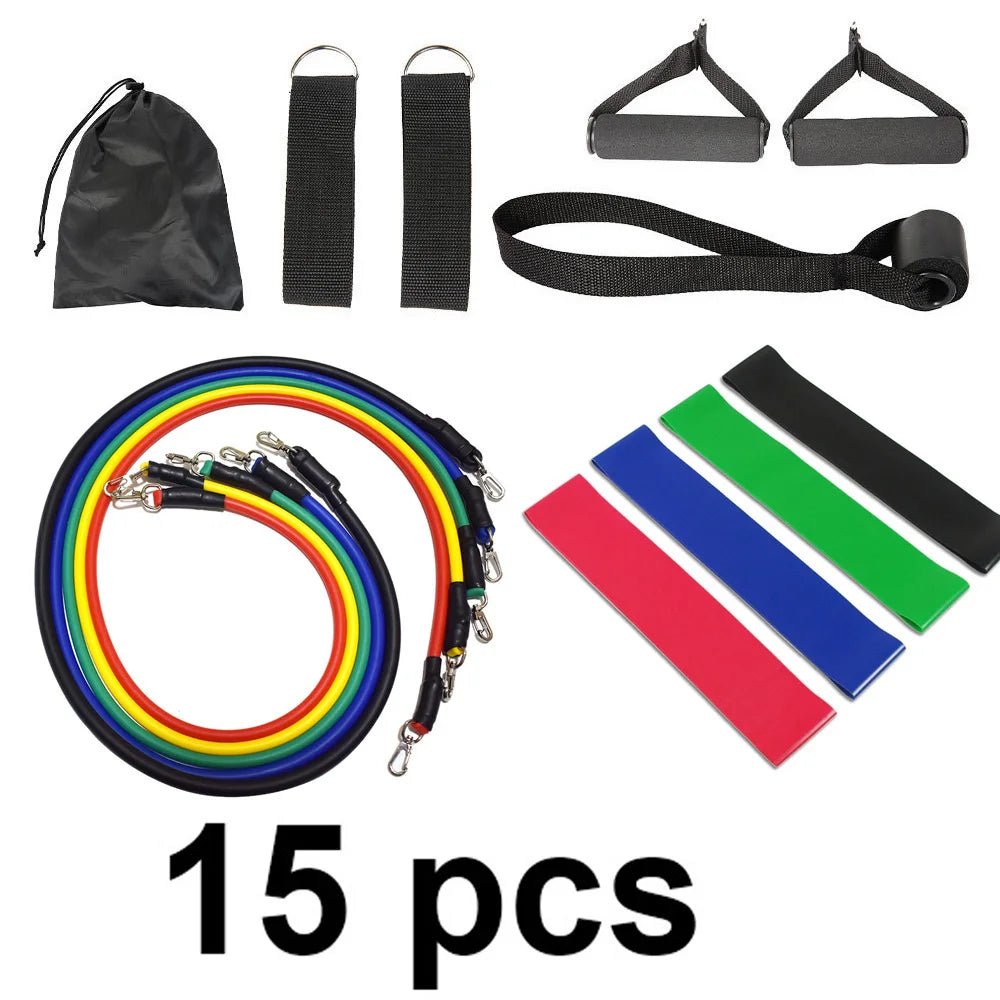 15 Pcs Resistance Bands Set Fitness Bands Resistance Gym Equipment Exercise Bands Pull Rope Fitness Elastic Training ExpanderEstaliosFitEstaliosFit184081807;20260429;1777457511TnBLJ