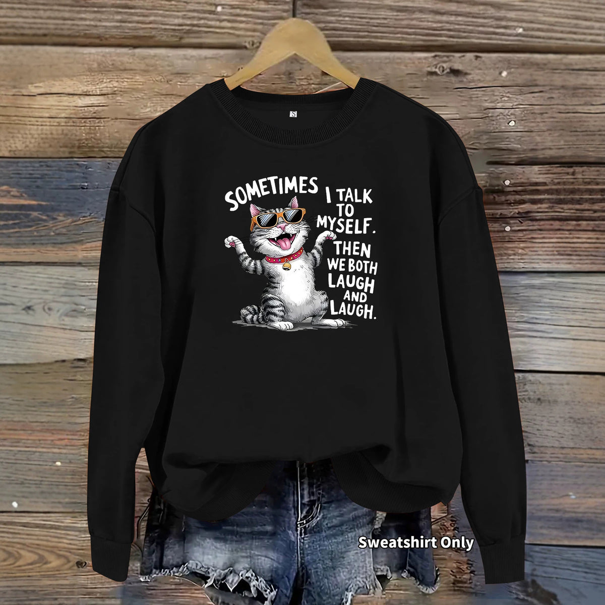 Women's Sweatshirt - Printed Long-Sleeve Pullover