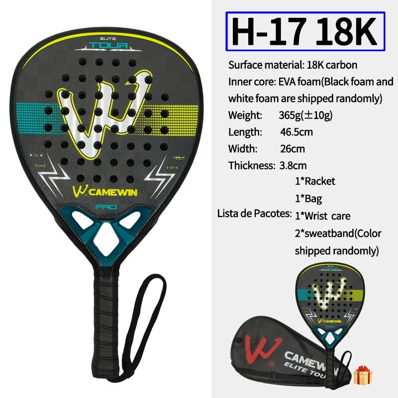 18K Carbon Fiber Padel Racket with EVA Memory FoamEstaliosFitEstaliosFit184216868;2026052;1777696133hzKl6