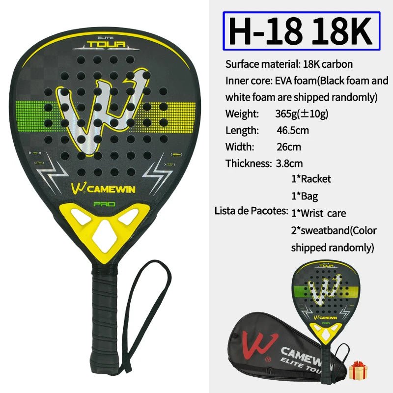 18K Carbon Fiber Padel Racket with EVA Memory Foam CoreEstaliosFitEstaliosFit184216884;2026052;1777696133DFAZq