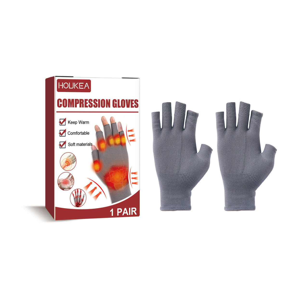 Stridewell Compression Gloves - Nylon Hand and Wrist Support