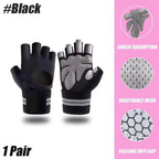 1Pair Half Finger Gym Fitness Gloves for Men & Women with Wrist Wrap Support Crossfit Workout Power Weight Lifting EquipmentEstaliosFitEstaliosFit184447991;2026057;1778180079qZ7YH