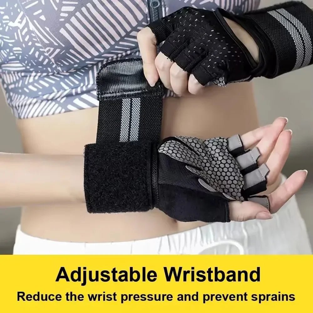 1Pair Half Finger Gym Fitness Gloves for Men & Women with Wrist Wrap Support Crossfit Workout Power Weight Lifting EquipmentEstaliosFitEstaliosFit184447991;2026057;1778180079qZ7YH