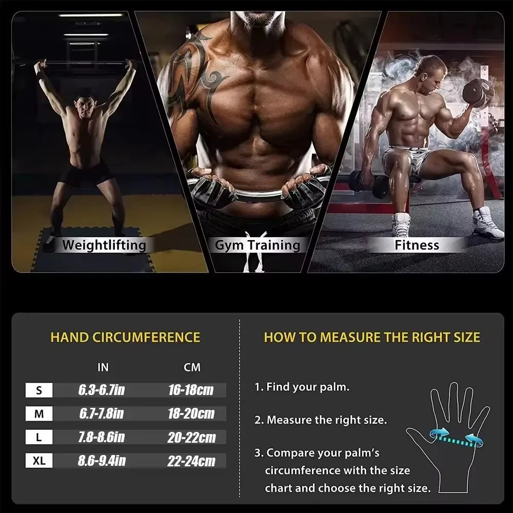 1Pair Half Finger Gym Fitness Gloves for Men & Women with Wrist Wrap Support Crossfit Workout Power Weight Lifting EquipmentEstaliosFitEstaliosFit184447991;2026057;1778180079qZ7YH