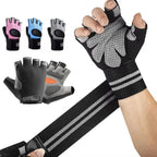 Half-Finger Gym Gloves – Wrist Wrap Support