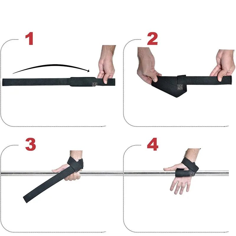 Non-Slip Gym Wrist Straps – Dumbbell Lifting Wraps