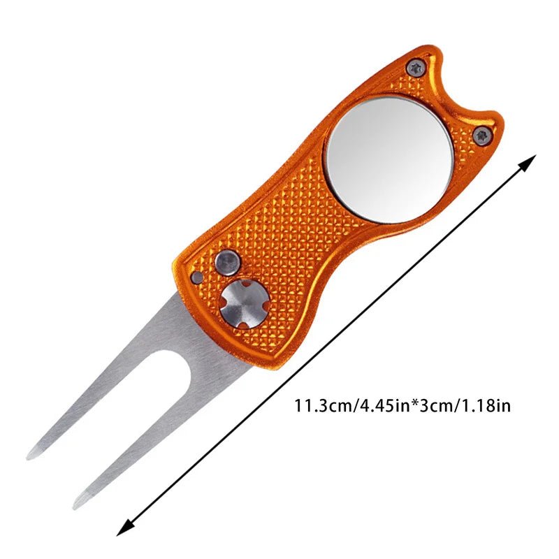1pc Foldable Golf Divot Repair Tool With Golf Ball Tool Pitch Groove Cleaner Golf Accessories Putting Green Fork Training AidsEstaliosFitEstaliosFit183651810;20260421;1776809335tLfGx