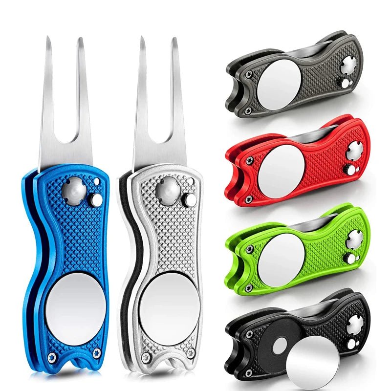 1pc Foldable Golf Divot Repair Tool With Golf Ball Tool Pitch Groove Cleaner Golf Accessories Putting Green Fork Training AidsEstaliosFitEstaliosFit183651810;20260421;1776809335tLfGx