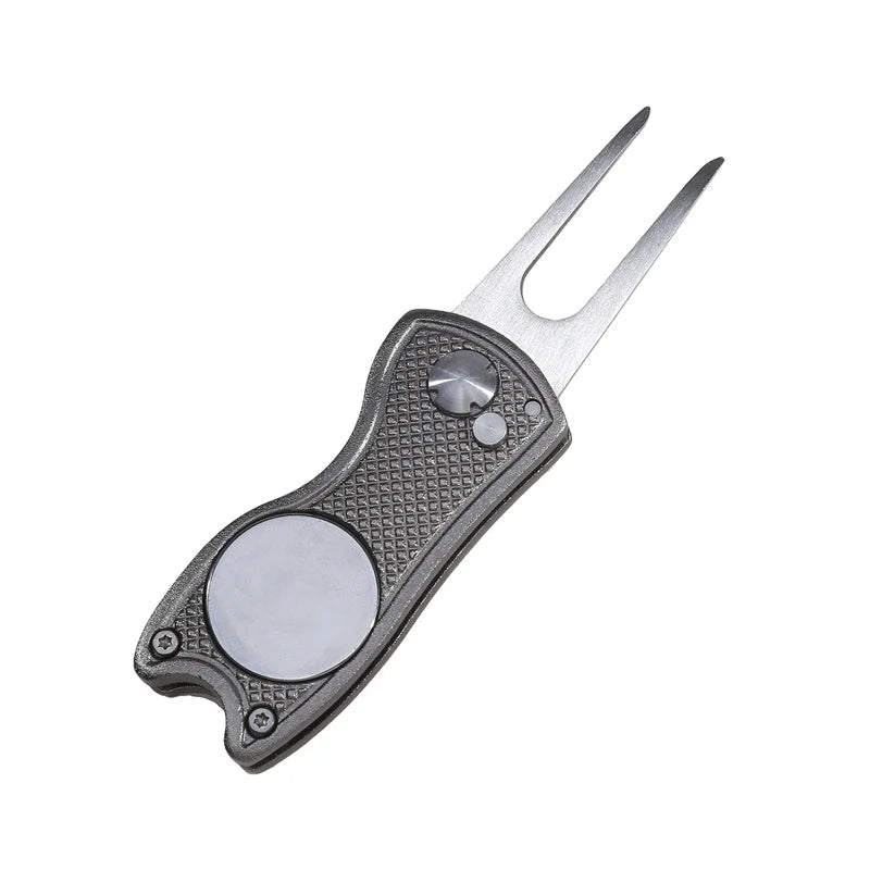 1pc Foldable Golf Divot Repair Tool With Golf Ball Tool Pitch Groove Cleaner Golf Accessories Putting Green Fork Training AidsEstaliosFitEstaliosFit183651815;20260421;1776809335bRRYS