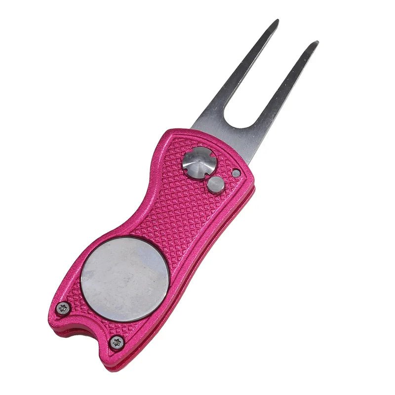 1pc Foldable Golf Divot Repair Tool With Golf Ball Tool Pitch Groove Cleaner Golf Accessories Putting Green Fork Training AidsEstaliosFitEstaliosFit183651812;20260421;177680933556YGM