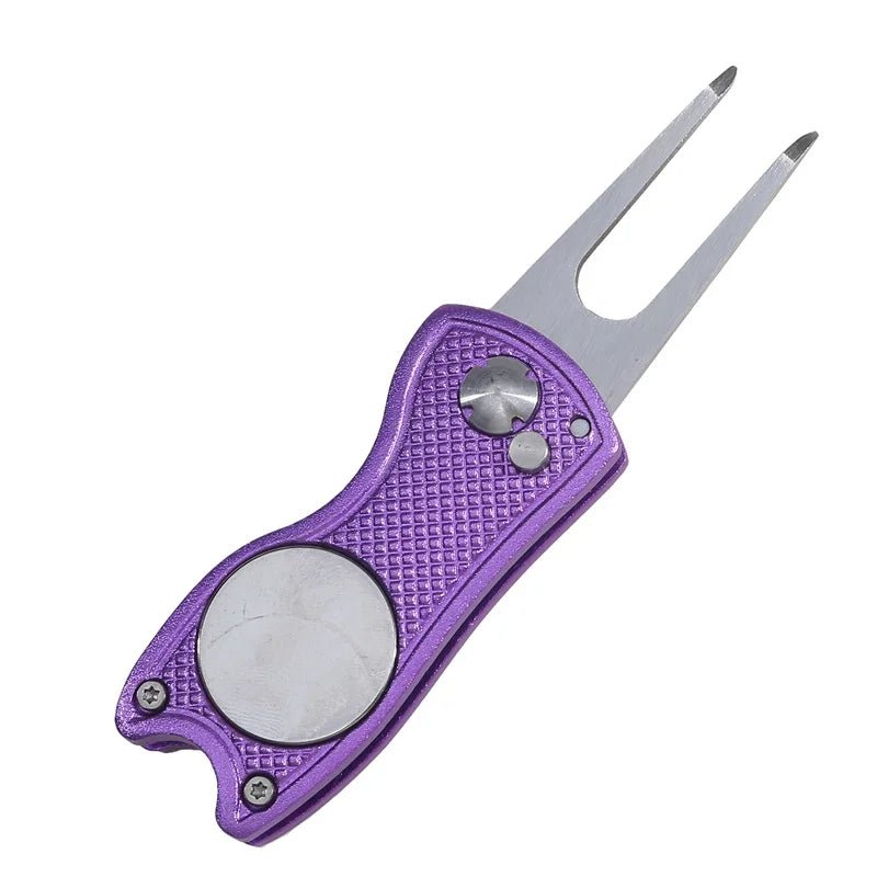 1pc Foldable Golf Divot Repair Tool With Golf Ball Tool Pitch Groove Cleaner Golf Accessories Putting Green Fork Training AidsEstaliosFitEstaliosFit183651818;20260421;1776809335hJlBb