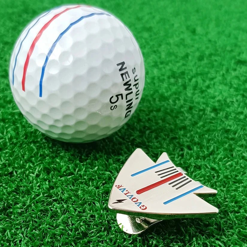 1pc Golf Putting Alignment Aiming Tool Ball Marker With Magnetic Hat Clip Aircraft pattern，Golf Training Accessories，For GolferEstaliosFitEstaliosFit183651740;20260421;1776809325sO2dR