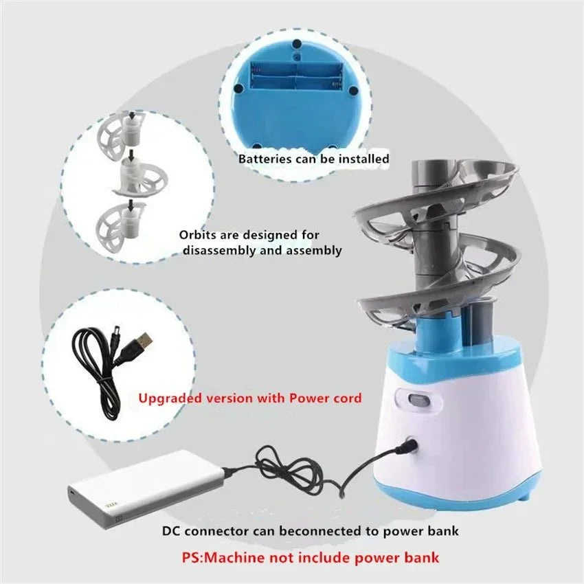 2024 Up - graded Portable Table Tennis Ball Pitcher Dual Power Supply Version Ping Pong Ball Robot Pitching Machine For TrainersEstaliosFitEstaliosFit183651984;20260421;1776809351Krs44
