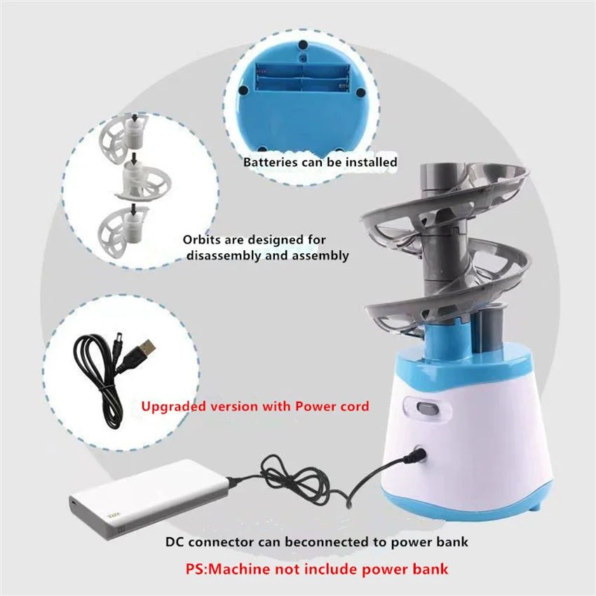 2024 Up - graded Portable Table Tennis Ball Pitcher Dual Power Supply Version Ping Pong Ball Robot Pitching Machine For TrainersEstaliosFitEstaliosFit183651918;20260421;1776809350rZJ2E