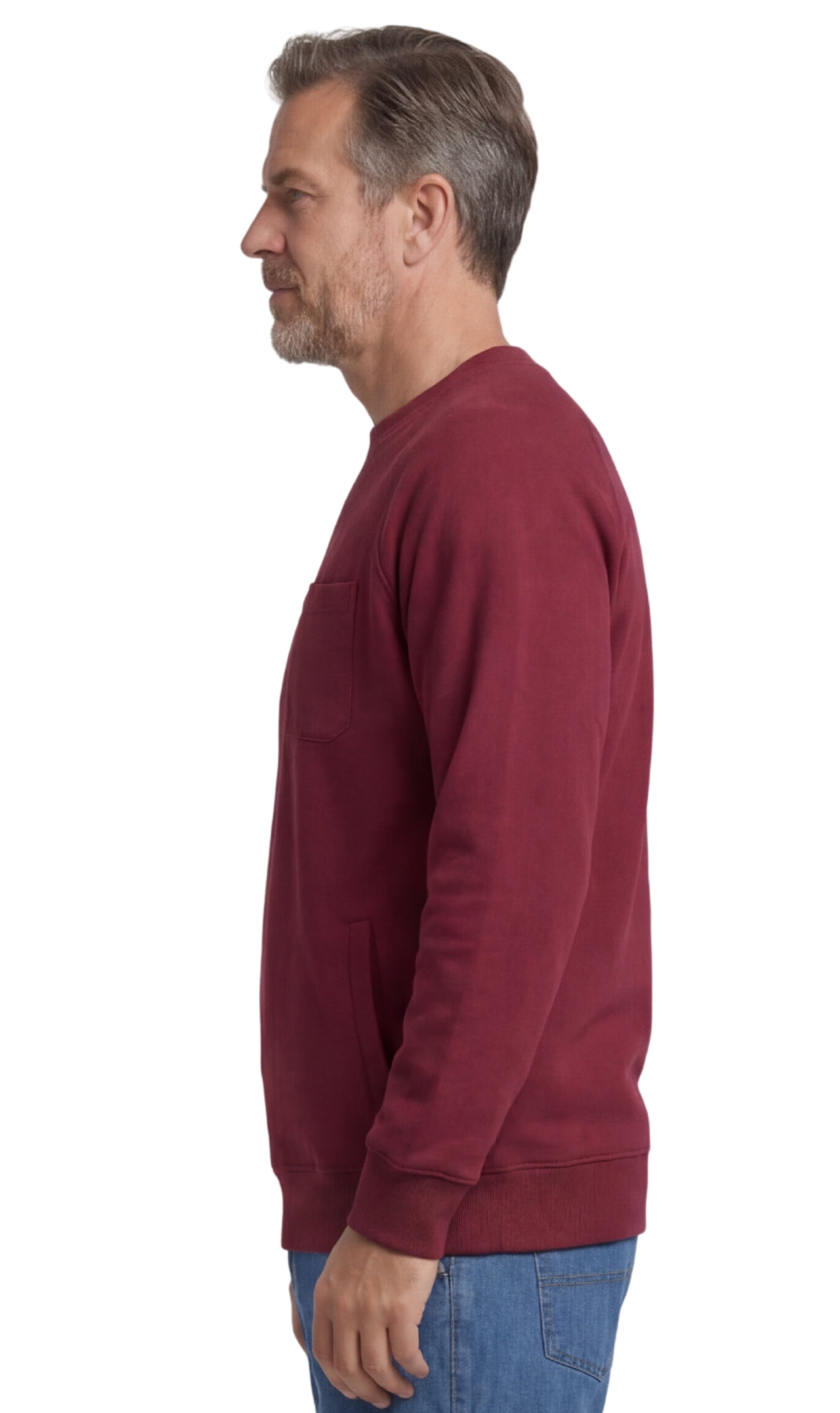 Men's 3-Pocket Fleece Sweatshirt with Raglan Seams - product view 8