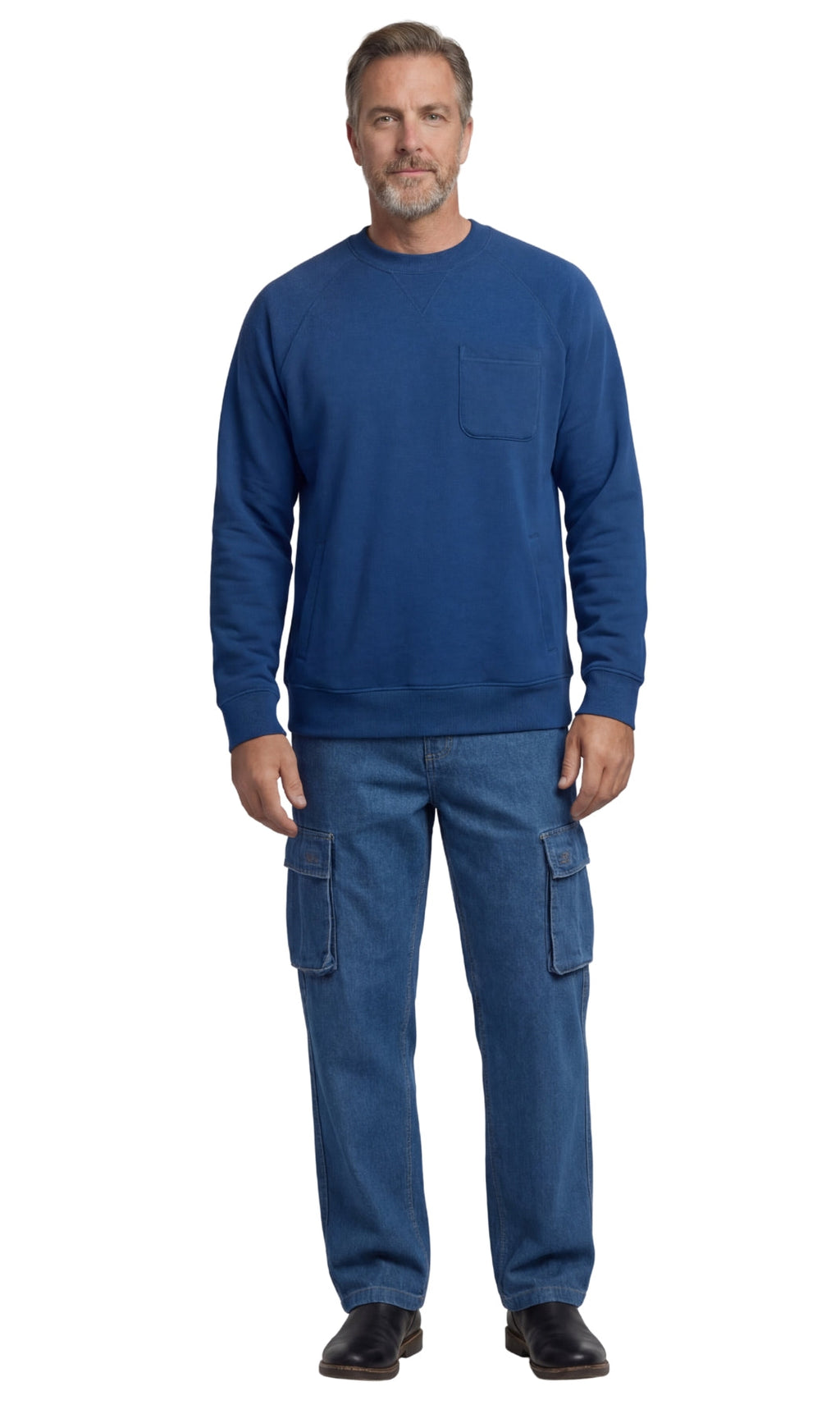 Men's 3-Pocket Fleece Sweatshirt with Raglan Seams - product view 19