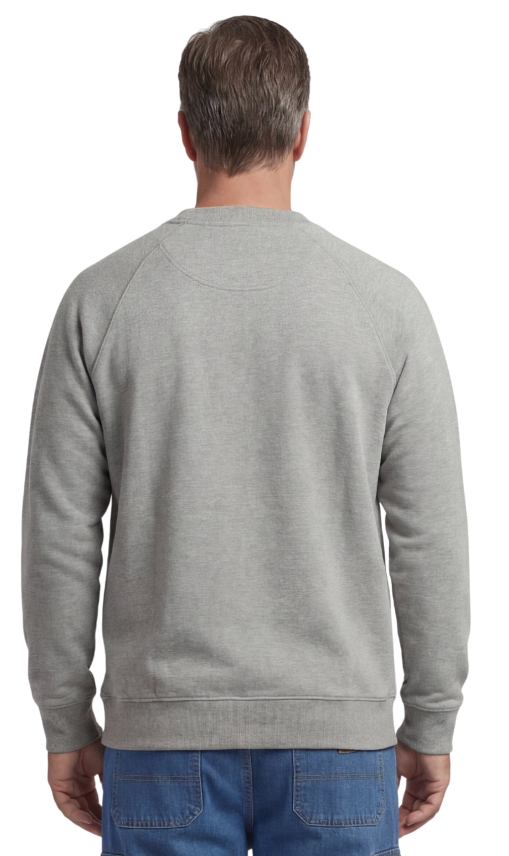 Men's 3-Pocket Fleece Sweatshirt with Raglan Seams - product view 2