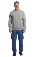 Men's 3-Pocket Fleece Sweatshirt with Raglan Seams - product view 4