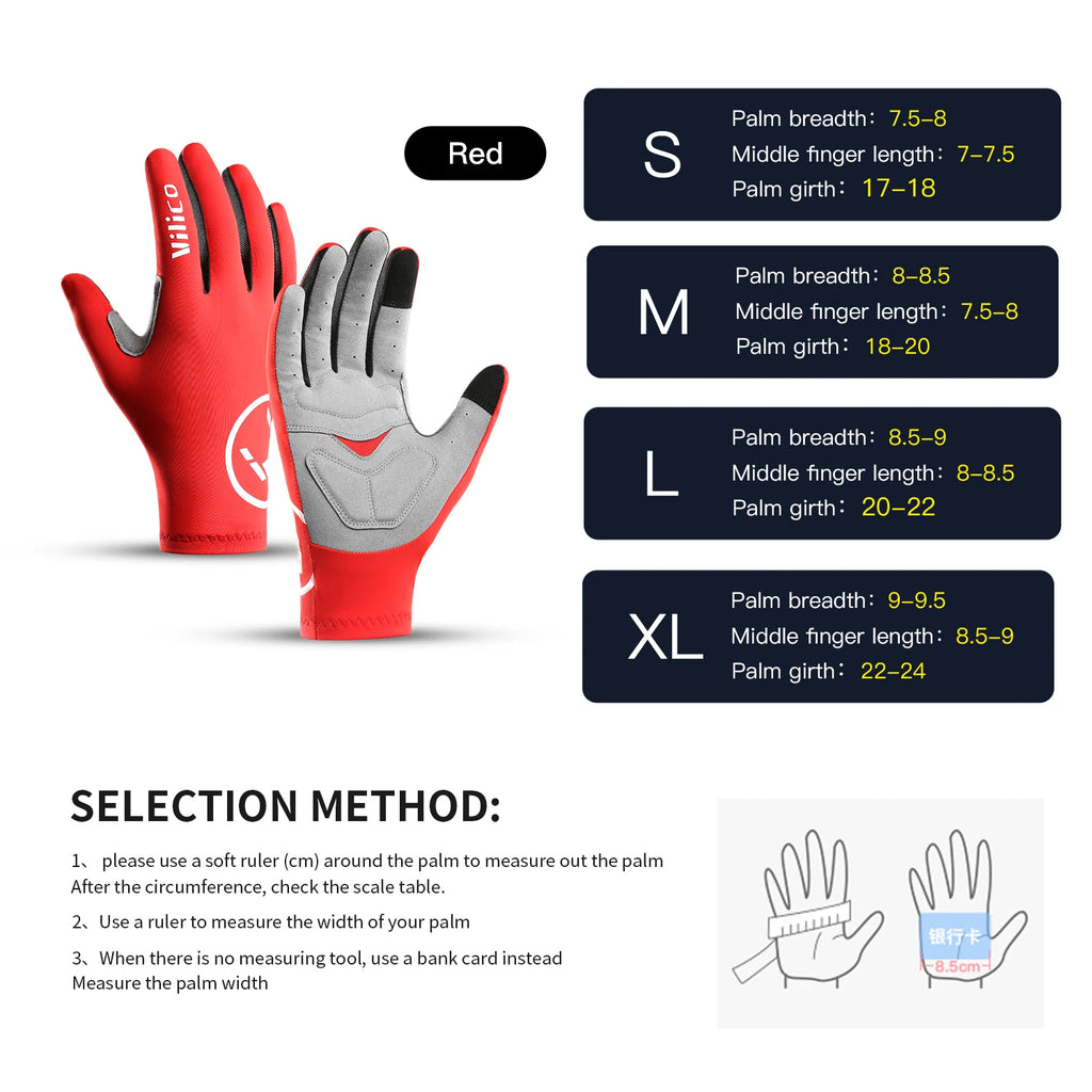 Cycling Gloves - Full-Finger Mountain Bike Pair