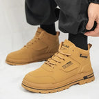 Men's Outdoor Boots - High-Top Lace-Up Design