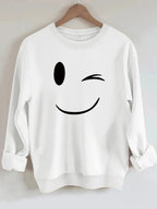 Velvet Sweatshirt - Loose-Fit Pullover