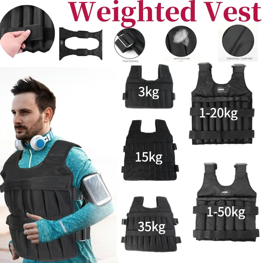 Adjustable Weighted Vest – 3-50kg Training Vest