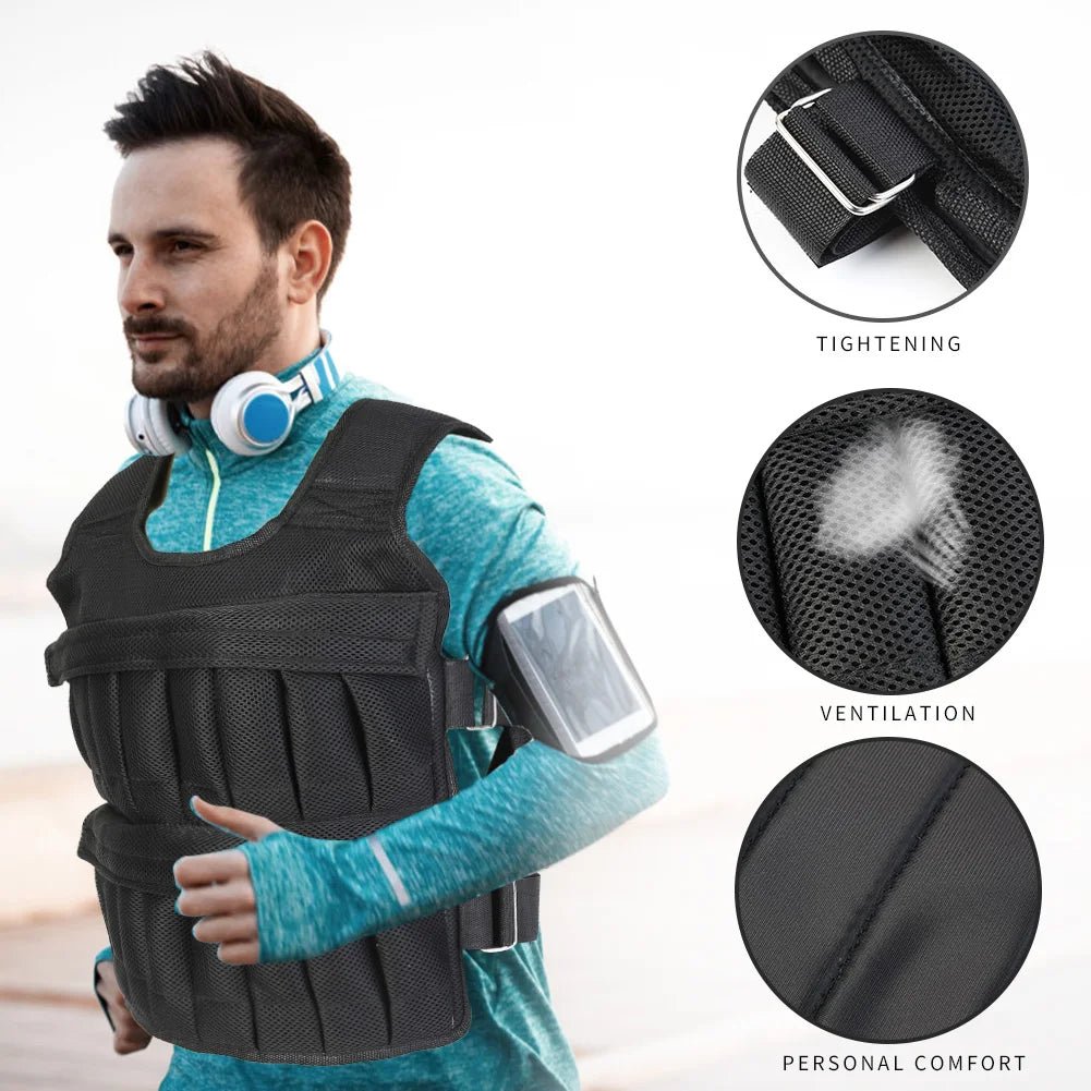 3 - 50kg Workout Weight Jacket Adjustable Weighted Exercise Vest Workout Equipment for Running Training Workout Jogging WalkingEstaliosFitEstaliosFit183973672;20260427;1777316212dTD79