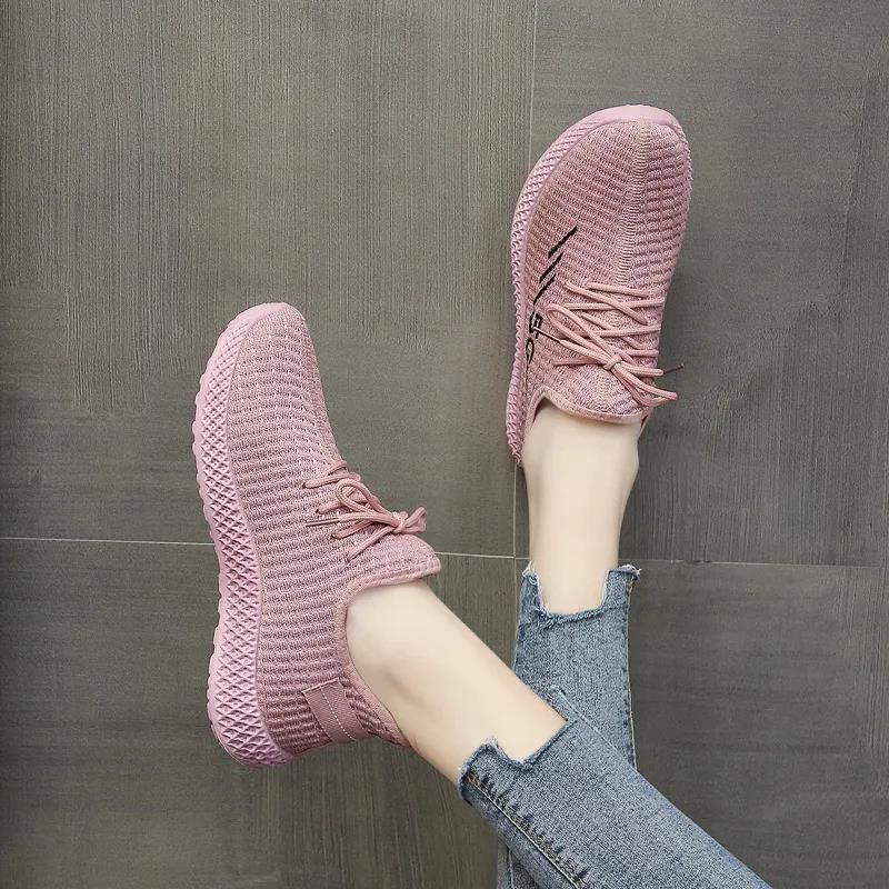 Women's Running Shoes - Fly-Woven Mesh Design