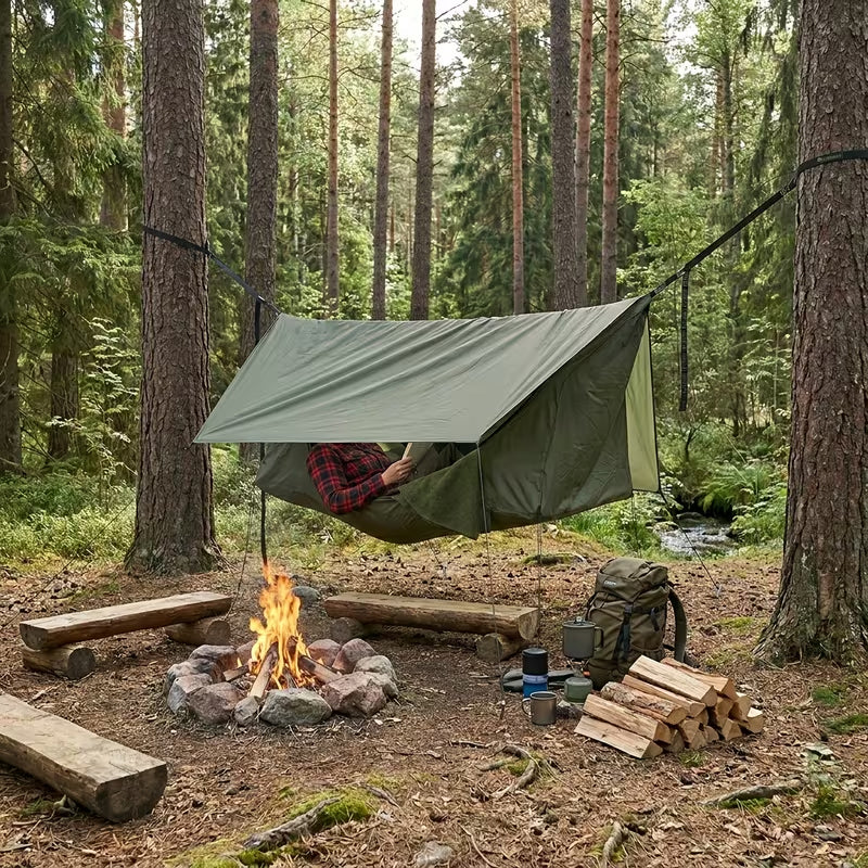 Camping Hammock - Zippered Bug-Net Design