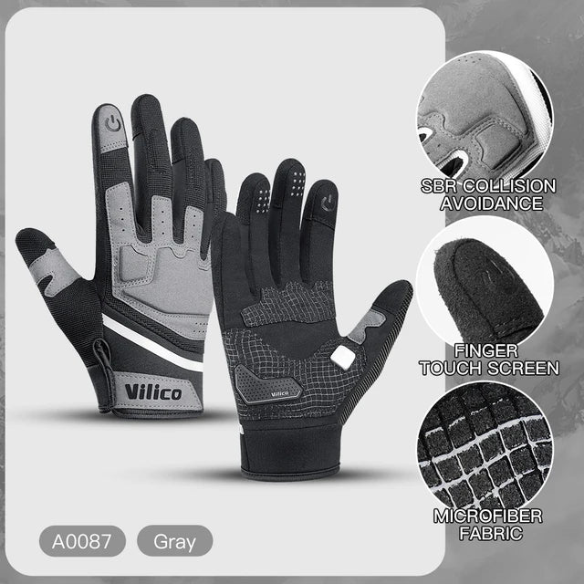 Cycling Gloves - Full-Finger Road Bike Pair