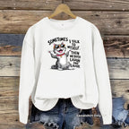 Women's Sweatshirt - Printed Long-Sleeve Pullover