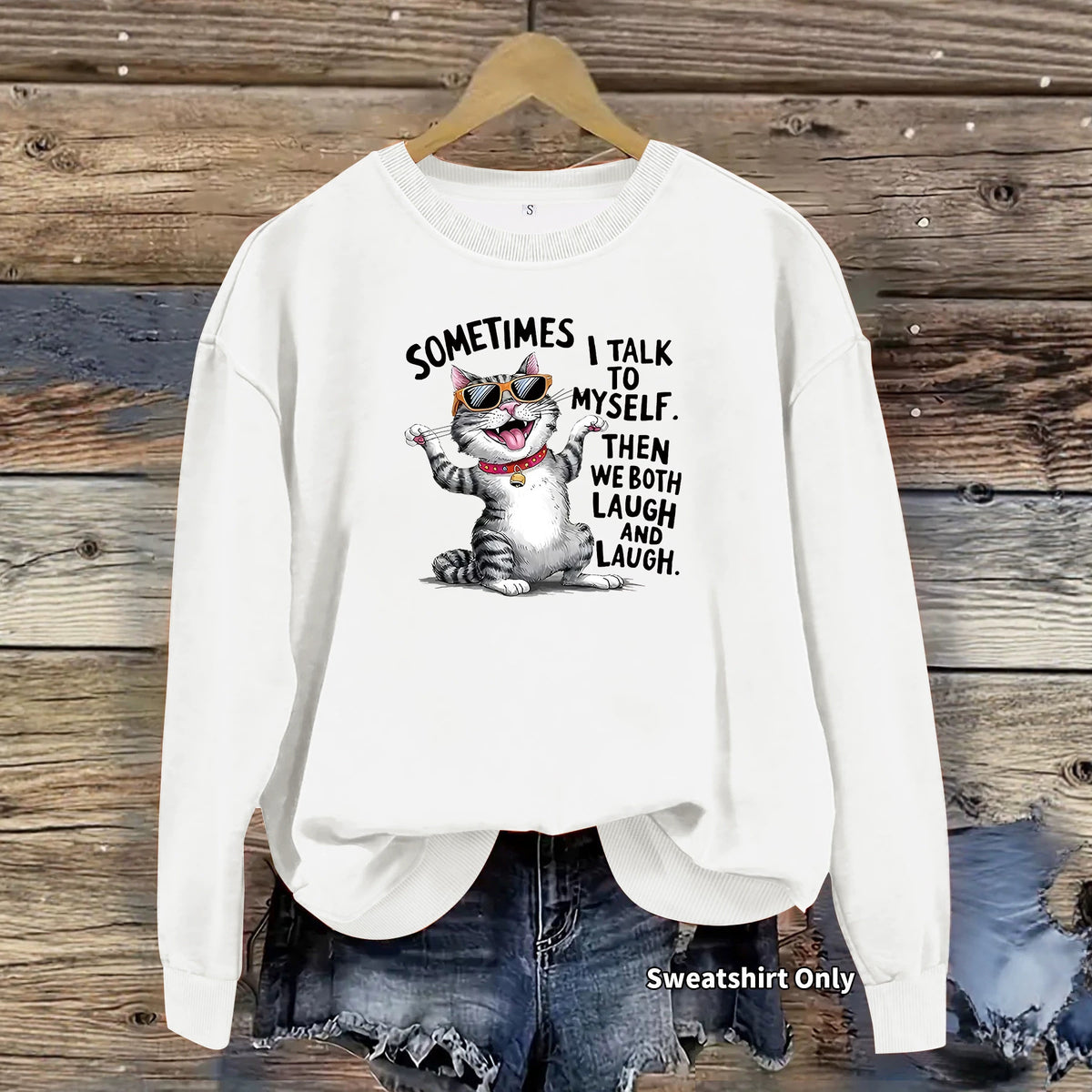 Women's Sweatshirt - Printed Long-Sleeve Pullover