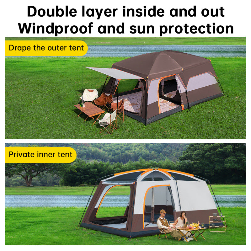 Camping Tent - 4-6 Person Two-Room Shelter