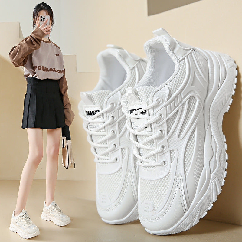 Women's Sneakers - PU Mesh Casual Trainers