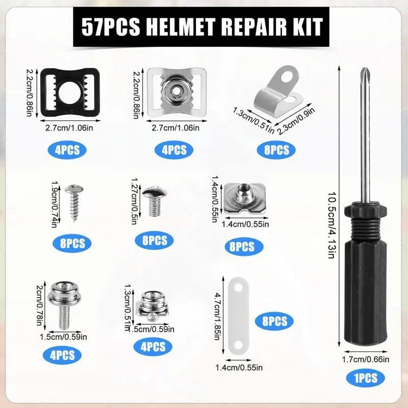 57 Piece Universal Sports Helmet Repair and Hardware KitEstaliosFitEstaliosFit184218336;2026052;1777703612JJRoe
