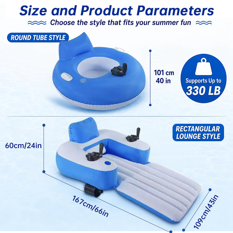 Inflatable Water Lounger - Electric Propeller Drive