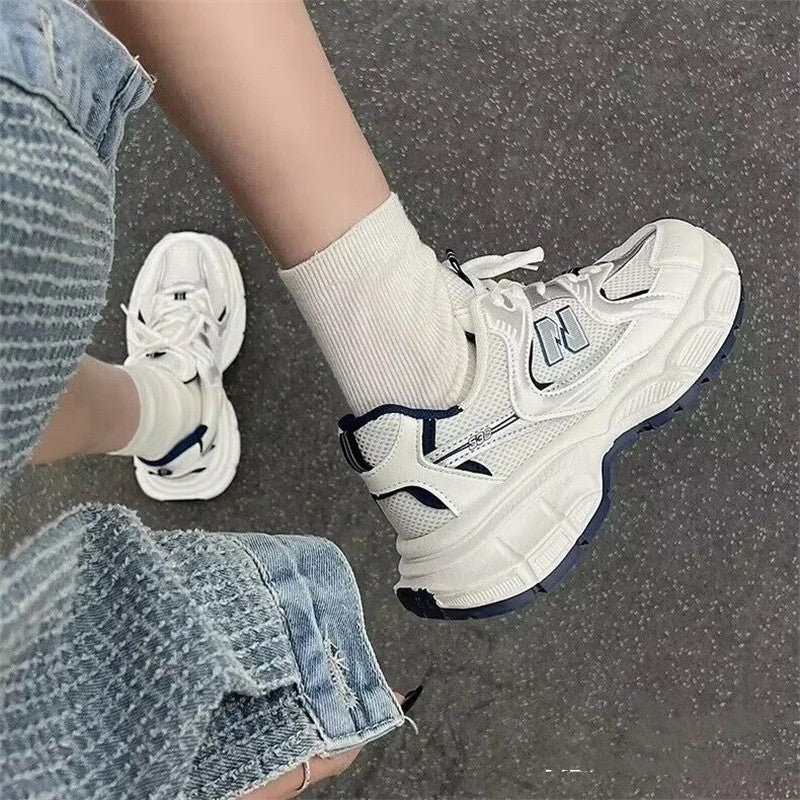 Women's Athletic Shoes - Low-Cut Lace-Up Design