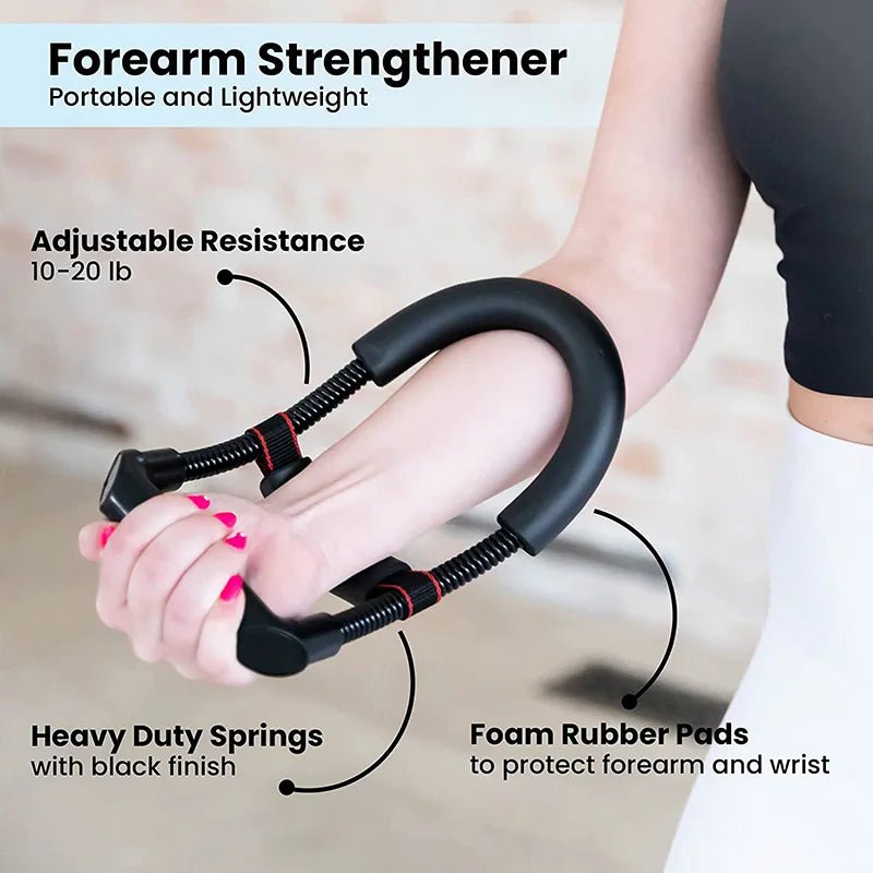6 Pcs Forearm Hand Grip Strengthener Set Finger Wrist Strengthening Training Adjustable Resistance Strength Training Equipment.