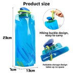700ml Foldable Water Bottles Flexible Reusable Travel&Camping Water Bottle Water Pouch Soft Flask Water Bag With Carabiner ClipEstaliosFitEstaliosFit183652162;20260421;1776809360chfoO