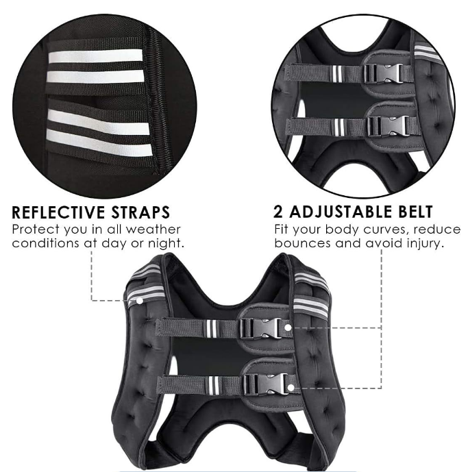 Weighted Vest - Adjustable Training Weight Vest