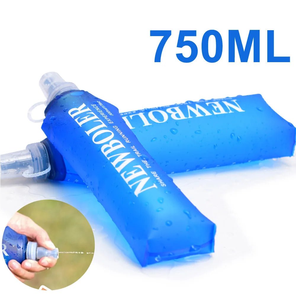 TPU Folding Sport Bottle – 750ml Wide-Mouth Soft Flask
